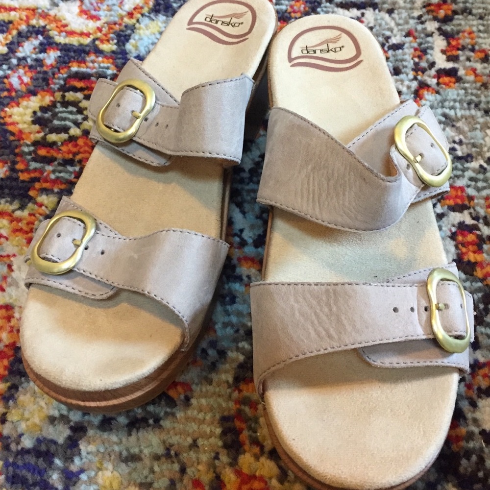 Dansko Sophie Tan/ Taupe Sandals Clogs 40-9.5-10